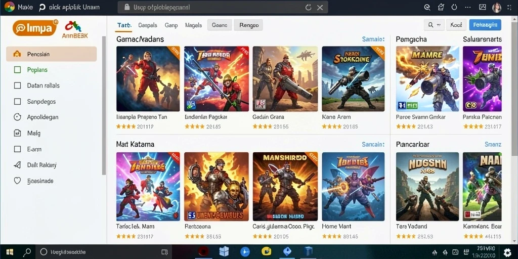 Screen permainan yang penuh aksi dan tantangan.